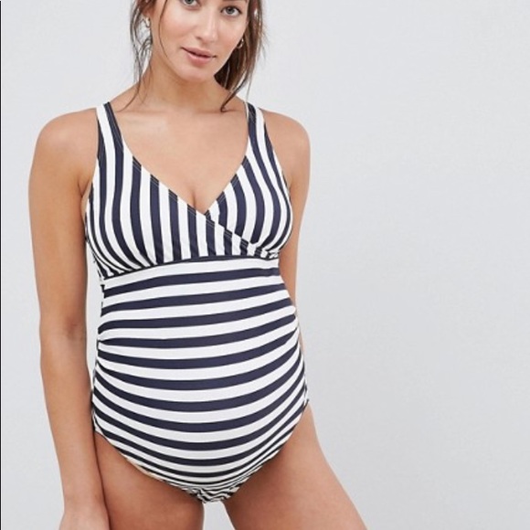ASOS Maternity Other - SOLD NEW ASOS mamalicious striped maternity swim